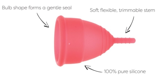 Менструальні чаші червоного кольору Mae B Intimate Health Menstrual Cups 2 штуки - 3