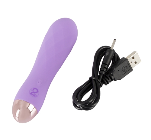 Міні вібратор із незвичайною текстурою фіолетового кольору Cuties Mini Vibrator - 6