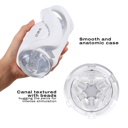 Мастурбатор в колбе для мужчин прозрачного цвета Dorcel Deep Blow White - 2