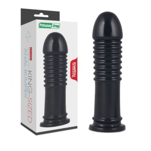 Большая анальная пробка Lovetoy King-Sized черная - 1