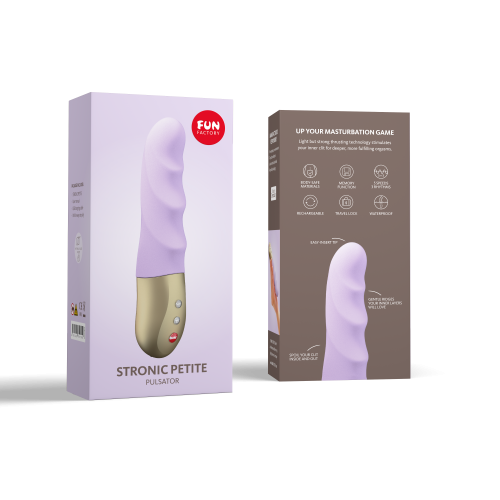 Пульсатор вібратор вагінальний бузковий силіконовий FUN FACTORY Stronic Petite - 3