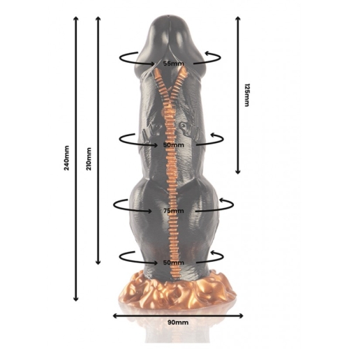 Фентезі силіконовий фалоімітатор чорний Epic Deimos Dildo Power Of Ecstasy - 2