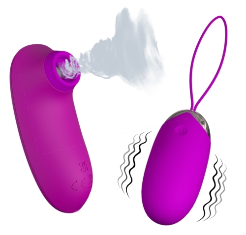 Виброяйцо с вакуумной стимуляцией и пультом ДУ фиолетовое Pretty Love ORTHUS Multifunctional 2 in 1 - 2