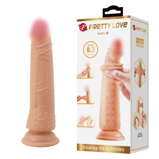Фалоімітатор реалістичний на присосці гнучкий з рухомою шкірою LYBAILE Pretty Love Kable
