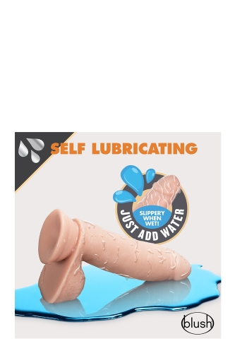 Фалоімітатор реалістичний на присоску бежевий самозмащувальний Blush Dr. SKIN 7INCH SELF LUBRICATING DILDO - 3
