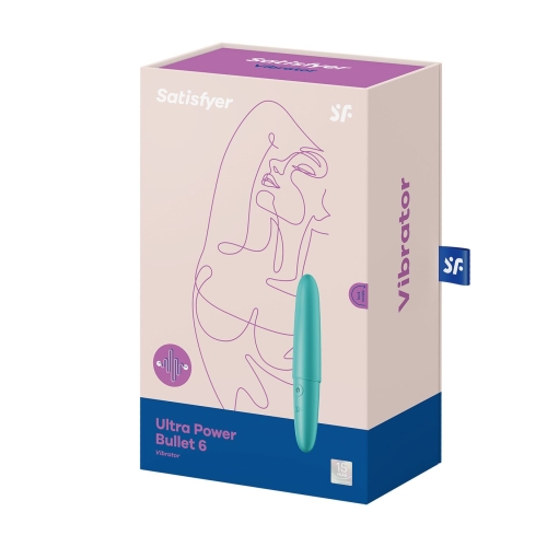 Вибратор для клитора зеленый Satisfyer Ultra Power Bullet 6 Turquoise - 7