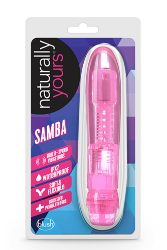 Вібратор гелевий рожевий Blush Naturally Yours Samba - 3
