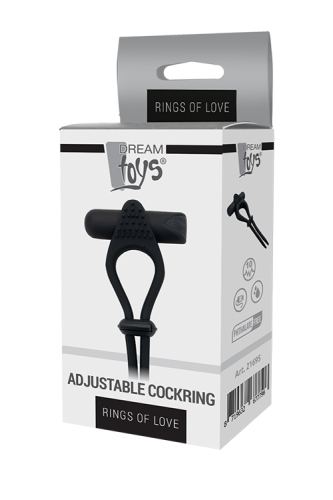 Эрекционное вибро лассо черного цвета Dream Toys RINGS OF LOVE длина 160 мм - 2