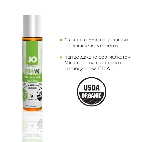 Лубрикант на водной основе System JO NATURALOVE - ORGANIC (30 мл) вагинальный и для игрушек Натуральный (Систем Джо) - 4