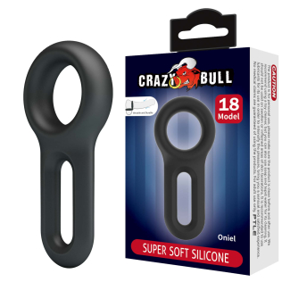 Эрекционное на член и мошонку черное LYBAILE Crazy Bull №18 Oniel 