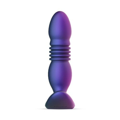 Анальна вібропробка з пульсацією фіолетова Hueman Supernova Thrusting Buttplug - 3