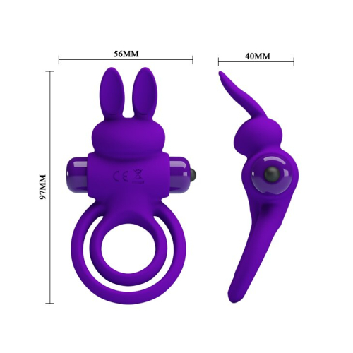 Кільце ерекційне з вібро-стимуляцією клітора Pretty Love Vibrant penis ring III BI-210206-1 - 7