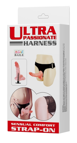 Страпон реалистичный ременной для женщин телесного цвета LYBAILE Ultra passionate Harness - 8