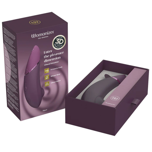 Вакуумний кліторальний стимулятор фіолетового кольору Womanizer Next - 7