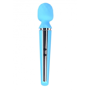 Вибромассажер Ванд в форме микрофона голубого цвета Boss series Massager Genius