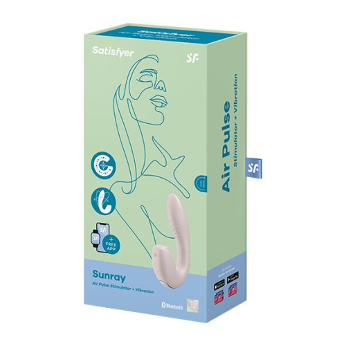 Вакуумний вібростимулятор для клітора і зони G силіконовий рожевий Satisfyer Sunray - 5