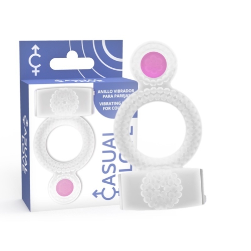 Эрекционное виброкольцо на член прозрачное Casual Love Ring Vibrating Double Pleasure Transparent - 1