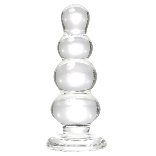 Анальная шарообразная пробка стеклянная прозрачная Vscnovelty Glass Anal Bead - 1