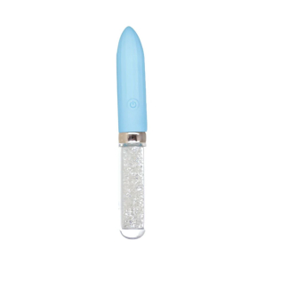 Віброкулька для клітора блакитного із сріблястим кольором BMS Factory Petites Lil’ Bombshell Vibrator