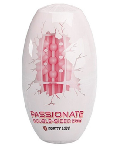 Мастурбатор яйце для члена рожеве Pretty Love passionate Double-Sided EGG - 4