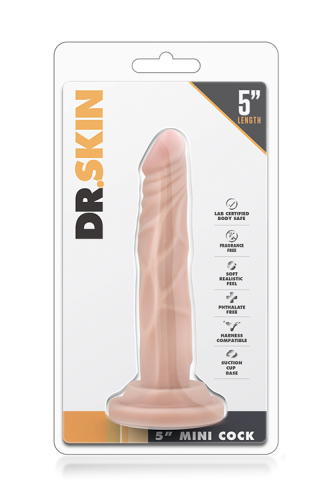 Реалістичний фалоімітатор на присоску тілесний Dr. SKIN 5 INCH MINI COCK - 2