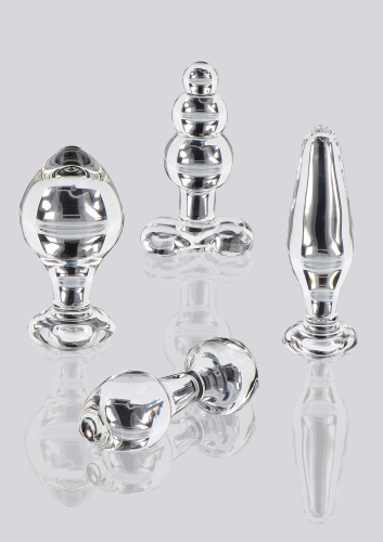 Анальная стеклянная пробка прозрачная ToyJoy Brilliant Star - 6