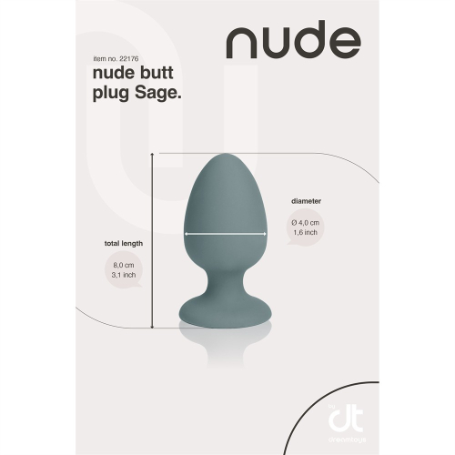 Анальна пробка кінцевої форми сіра Dream Toys Nude сіра - 6