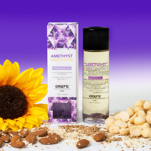 Масажне масло з аметистом EXSENS Amethyst Sweet Almond 100мл - 5