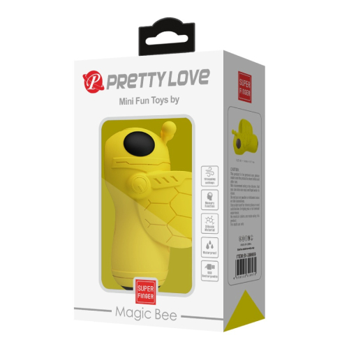 Вибратор на палец с клиторальной пульсацией жёлтый LYBAILE Pretty Love Magic Bee - 10