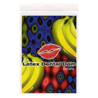 Серветка латексна для орального сексу з ароматом та смаком банана ONE Dental Dams 1 штука