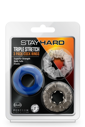Набір ерекційних кілець для пеніса STAY HARD TRIPLE STRETCH - 2