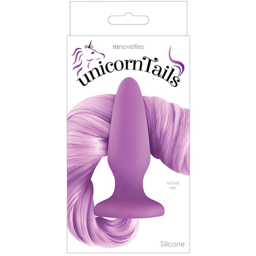 Анальная пробка с хвостом пони фиолетового цвета NS Novelties Unicorn tails - 2
