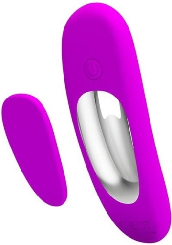 Стимулятор клітора з пультом ДУ силіконовий фіолетовий ROMANCE LISA USB 12 Functions - 2