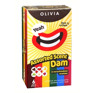 Латексні серветки асорті Olivia Oral Dams Mix 6 штук