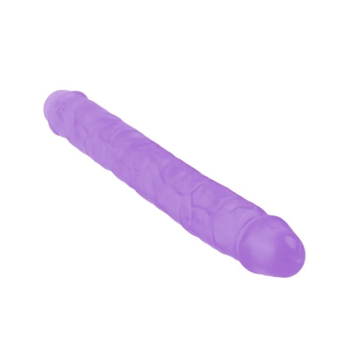 Фаллоимитатор двойной реалистичный Mr. Rude Crystal Jellies Realistic Double-ended Dildo Purple 12.0 - 2