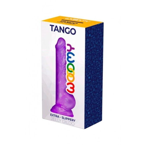 Фаллоимитатор реалистичный на присоске фиолетового цвета Wooomy Tango - 2