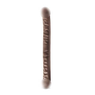 Двойной фаллоимитатор реалистичный шоколадного цвета DR SKIN 18INCH CHOCOLATE   