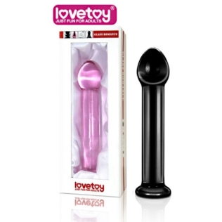 Фалоімітатор чорний скляний Lovetoy