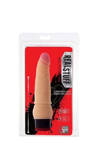 Реалістичний вібромасажер тілесного кольору Dream toys 6INCH VIBRATOR - 2