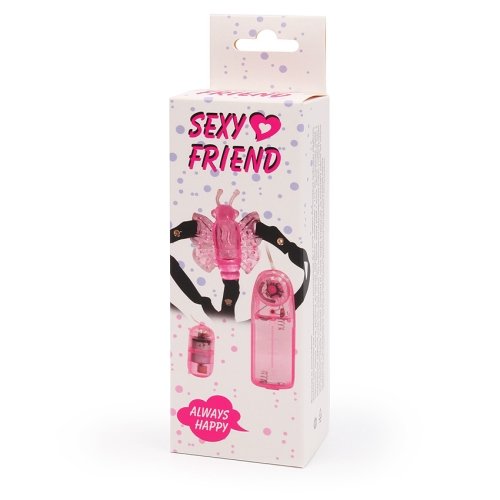 Вібратор метелик силіконовий для клітора на ремінцях Sexy Friend - 3