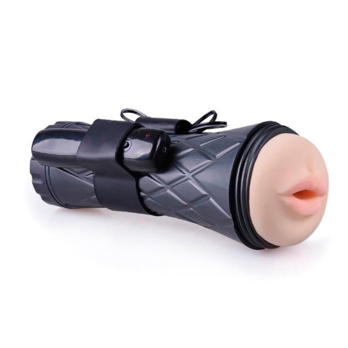 Мастурбатор Ротик у колбі з вібрацією тілесний Men Powerup Passion Cup - Mouth - 2