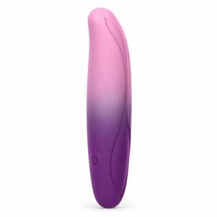 Вибропуля с изогнутым кончиком фиолетово-розовый градиент UNIVIBE CURVE LUNE 10 режимами вибрации