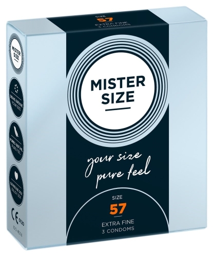 Презервативи Mister size 57 mm (мм) 3 штуки Містер Сайз - 1