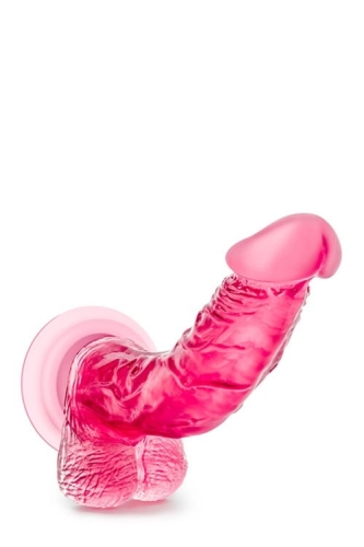 Фалоімітатор реалістичний з мошонкою на рожевий присосці Blush b Yours - 2