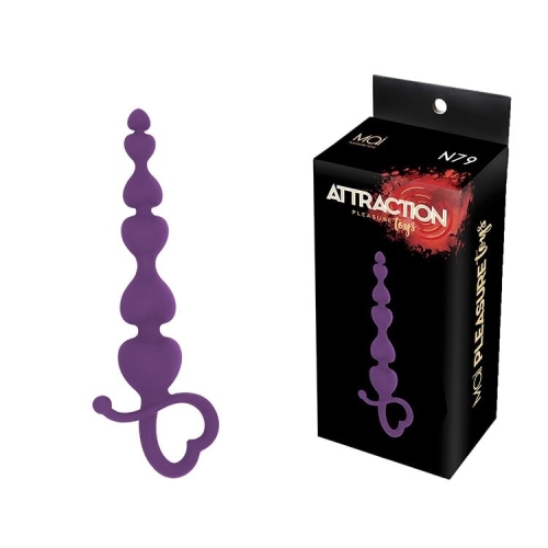 Анальна ялинка фіолетова MAI Attraction Toys №79 Purple, довжина 18см, діаметр 3,1 см - 2