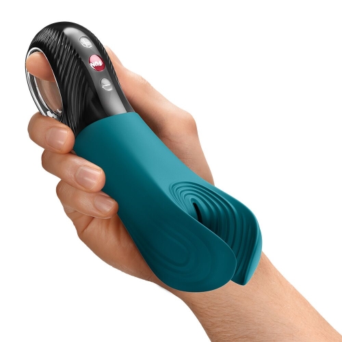 Вибратор для пениса зеленый Fun Factory MANTA Bottle Green подходит для парных игр - 8