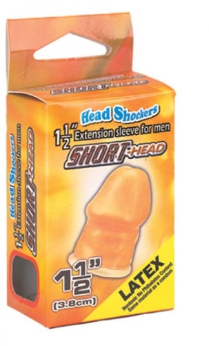 Латексная насадка презерватив на половой член телесная HEAD SHOCKERS SHORT - 2