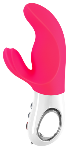 Вибратор со стимуляцией клитора розовый Fun Factory Miss Bi - 8