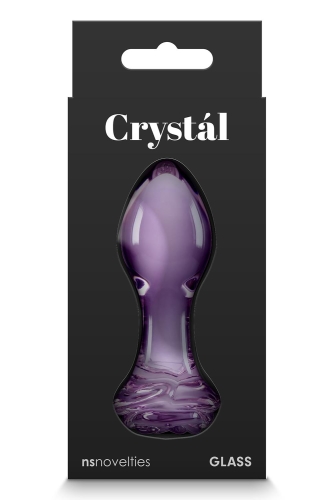 Анальний скляний затор фіолетового кольору NS Novelties Crystal rose - 3