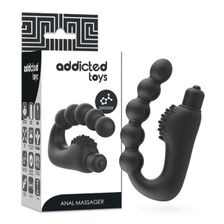 Вибромассажер простаты силикон черного цвета Addicted Toys Anal Massager Prostatic Vibration